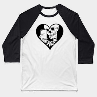 Self-Love Skeleton Selfie Baseball T-Shirt